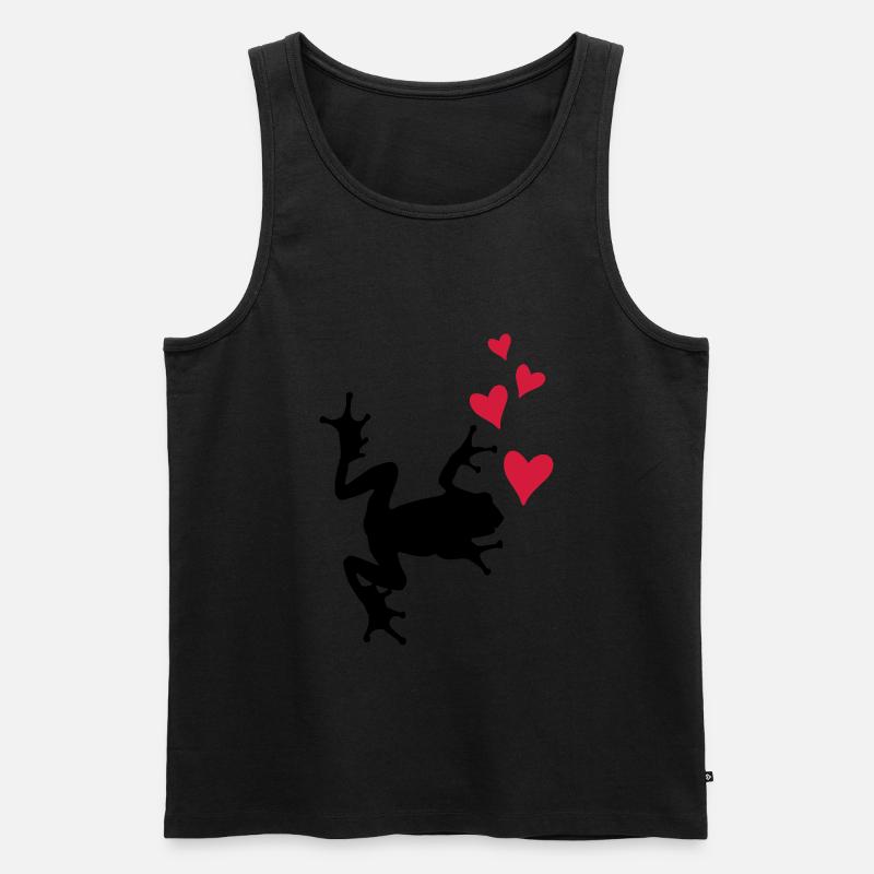 frosch silhouette herz - Männer Premium Bio Tank Top - undefined
