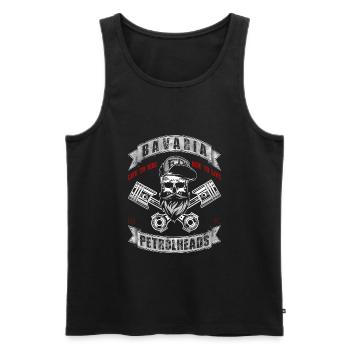 Bavaria Petrolheads - ncd-shirts.de - Men's Premium Organic Tank Top - black - Front - AI Model Male 178 light (178cm)
