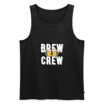 Brew crew - Men's Premium Organic Tank Top - black - Front - AI Model Male 178 light (178cm)
