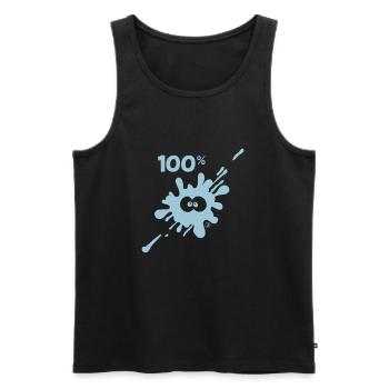 100% MUD - Débardeur bio Premium Homme - noir - Devant - Michal (187cm)
