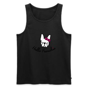 Cadeau French French Bulldog Frenchie - Débardeur bio Premium Homme - noir - Devant - AI Model Male 178 light (178cm)