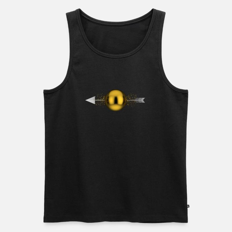Durchbohrte Kugel - Männer Premium Bio Tank Top - Schwarz