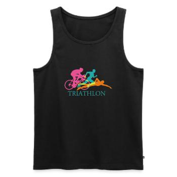 Triathlon - Débardeur bio Premium Homme - noir - Devant - Michal (187cm)