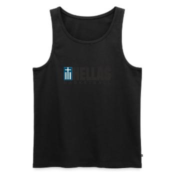 HELLAS Basketball - Männer Premium Bio Tank Top - Schwarz - Vorne - Michal (187cm)