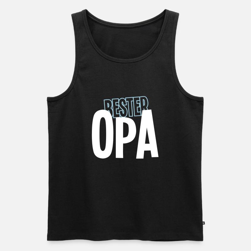 Geschenk Opa | Bester Opa - Männer Premium Bio Tank Top - Schwarz