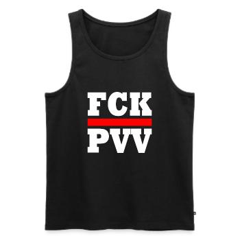 Fck pvv - Männer Premium Bio Tank Top - Schwarz - Vorne - AI Model Male 178 light (178cm)