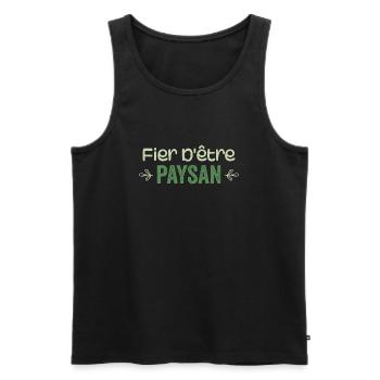 Stolz darauf, Landwirt zu sein - Männer Premium Bio Tank Top - Schwarz - Vorne - AI Model Male 178 light (178cm)