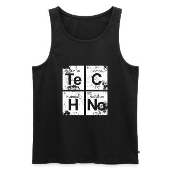 Dirty Techno Chemie - Männer Premium Bio Tank Top - Schwarz - Vorne - Michal (187cm)