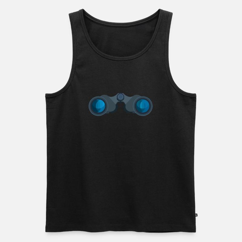 Binoculars tensioner observer stalker - Men's Premium Organic Tank Top - black