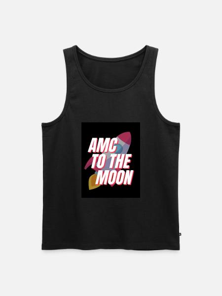 AMC - ENTERTAINMENT - GME - TO THE MOON - STOCK - Men's Premium Organic Tank Top - black