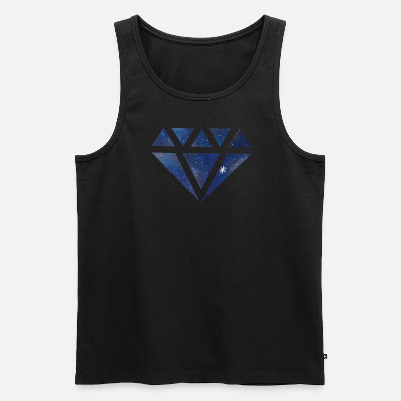 Galaxy Diamond - Men's Premium Organic Tank Top - black