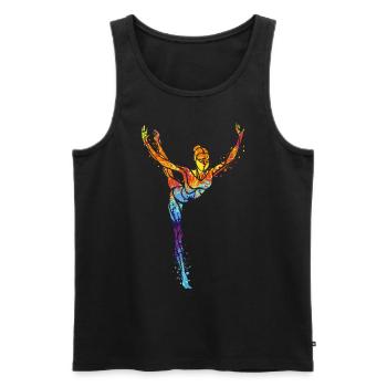 Gymnastik - Männer Premium Bio Tank Top - Schwarz - Vorne - Michal (187cm)