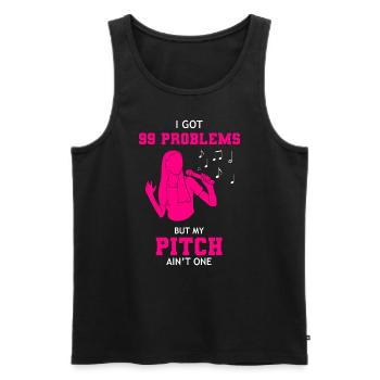 I Got 99 Problems But My Pitch Ain't One Sänger - Männer Premium Bio Tank Top - Schwarz - Vorne - Michal (187cm)