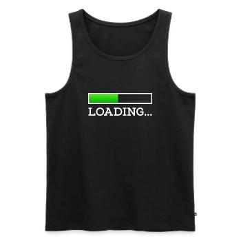 Charging bar battery - Men's Premium Organic Tank Top - black - Front - AI Model Male 178 light (178cm)