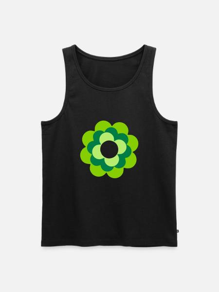 Flower one - Männer Premium Bio Tank Top - Schwarz