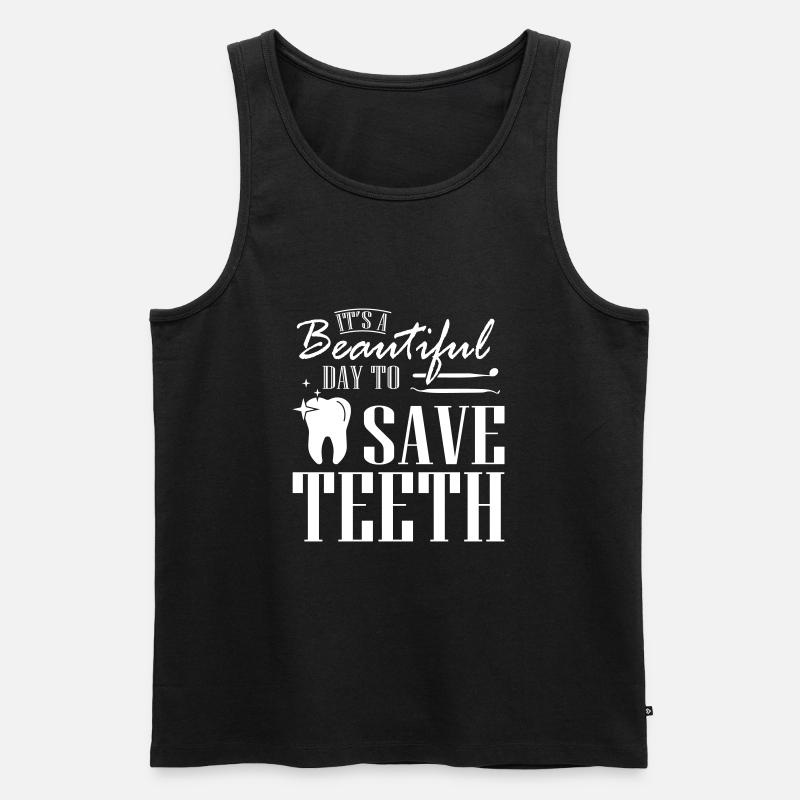 Save Teeth Dentist - Débardeur bio Premium Homme - noir