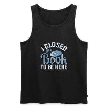 Bücher lesen Buch Leseratte - Männer Premium Bio Tank Top - Schwarz - Vorne - AI Model Male 178 light (178cm)