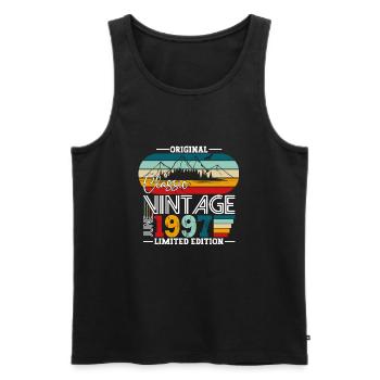 Original Juni Jahrgang 1997 25. Geburtstag Herren - Männer Premium Bio Tank Top - Schwarz - Vorne - Michal (187cm)