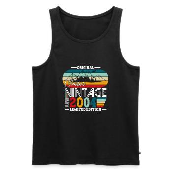 Original Juni Jahrgang 2004 19. Geburtstag Herren - Männer Premium Bio Tank Top - Schwarz - Vorne - Michal (187cm)