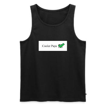 cooler papa - Männer Premium Bio Tank Top - Schwarz - Vorne - AI Model Male 178 light (178cm)