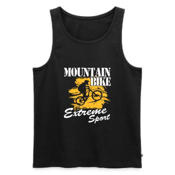 mountain bike extreme sport - Men's Premium Organic Tank Top - black - Front - AI Model Male 178 light (178cm)