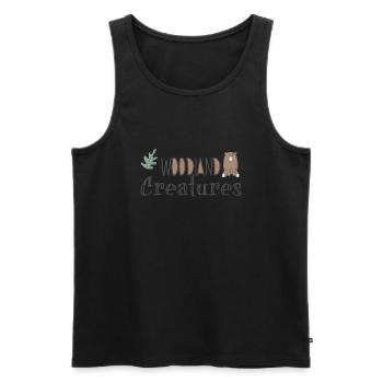 Forest dweller saying text nature home gift - Men's Premium Organic Tank Top - black - Front - Michal (187cm)