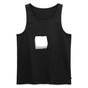 Morceau de sucre - Débardeur bio Premium Homme - noir - Devant - Michal (187cm)