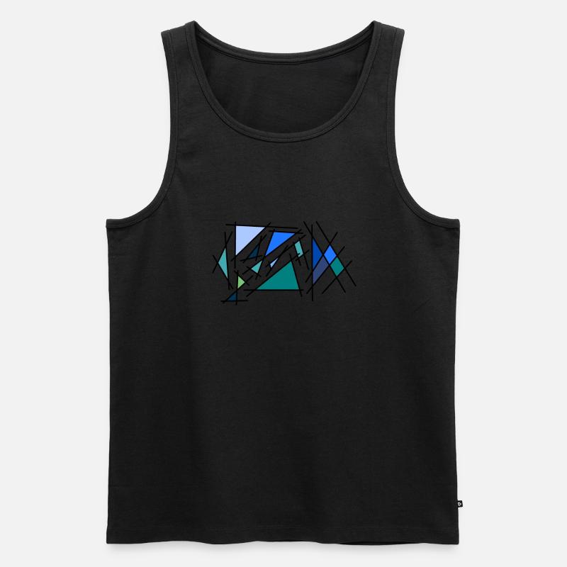 Blaues Eck - Männer Premium Bio Tank Top - Schwarz