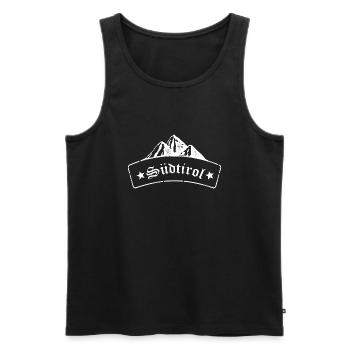 Alpes du Tyrol du Sud - Débardeur bio Premium Homme - noir - Devant - AI Model Male 178 light (178cm)