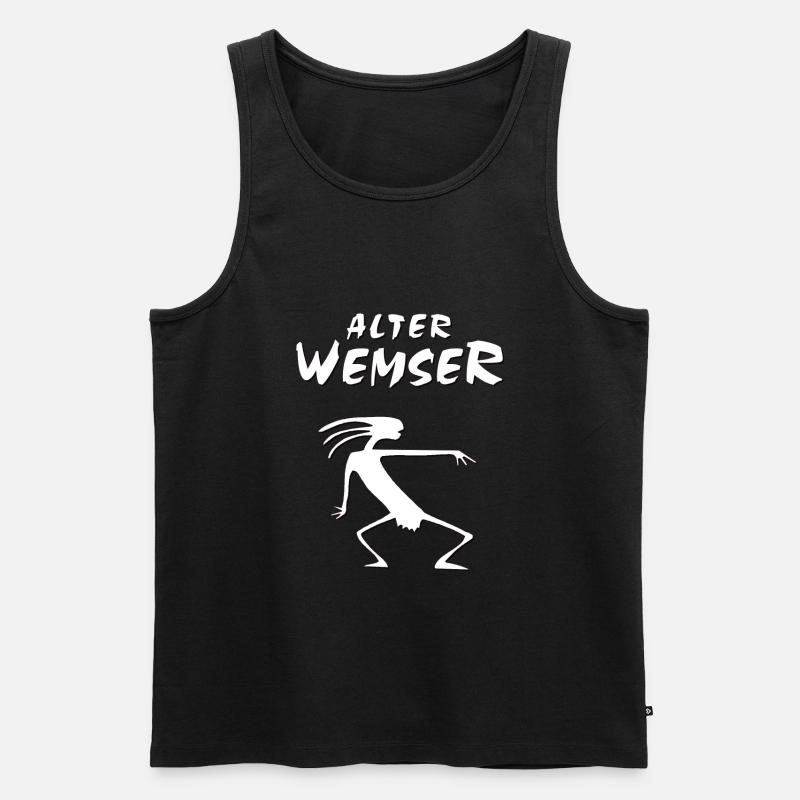 Alter Wemser - Männer Premium Bio Tank Top - Schwarz
