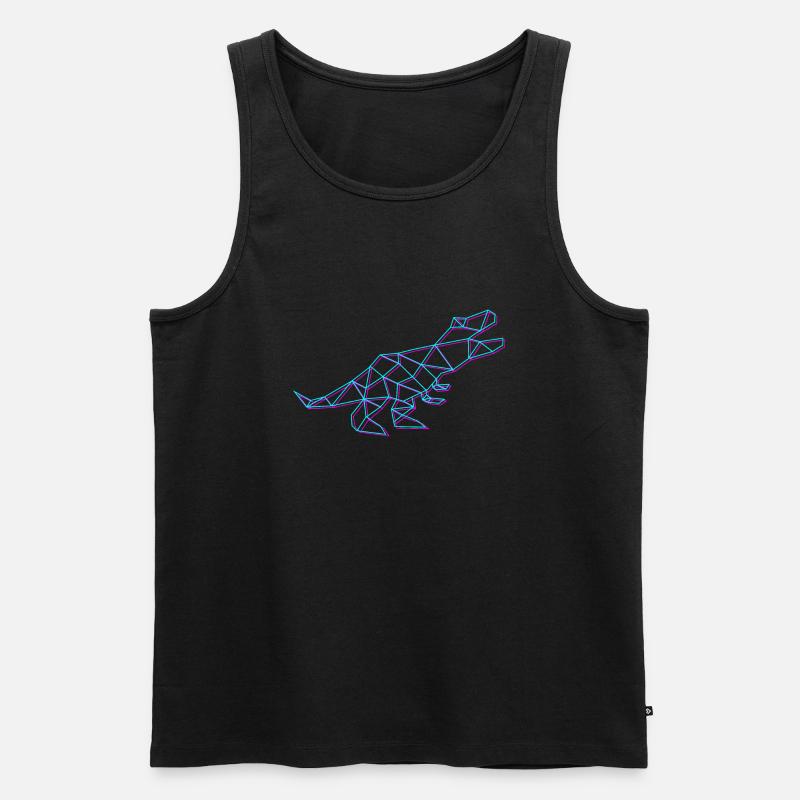 Neon-Rex - Männer Premium Bio Tank Top - Schwarz