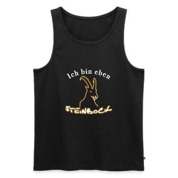 Sternzeichen Steinbock - Männer Premium Bio Tank Top - Schwarz - Vorne - Michal (187cm)