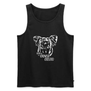 CHINESE CRESTED Dog Saying Dogs Saying Dogs - Men's Premium Organic Tank Top - black - Front - Michal (187cm)