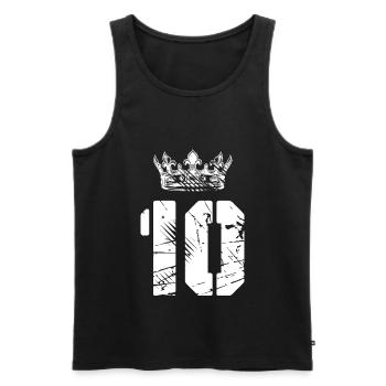 Couronne de 10 chiffres - Débardeur bio Premium Homme - noir - Devant - Michal (187cm)