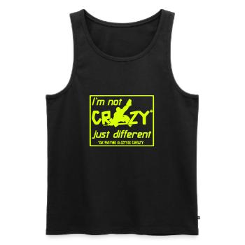 I'm Not Crazy Just Different - Hockey Goalie - Men's Premium Organic Tank Top - black - Front - Michal (187cm)