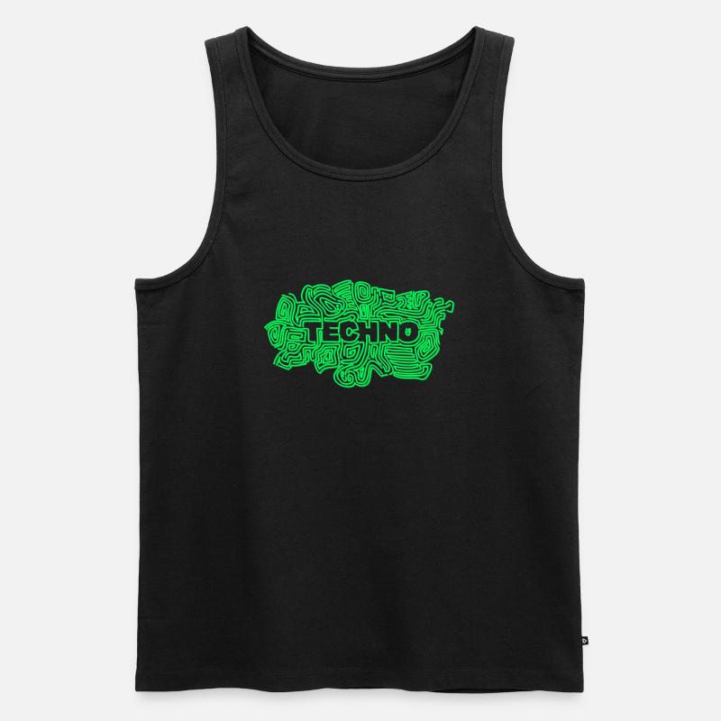 Techno Techno - Débardeur bio Premium Homme - noir