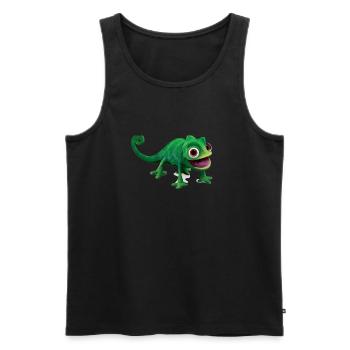 Caméléon design original - Débardeur bio Premium Homme - noir - Devant - AI Model Male 178 light (178cm)