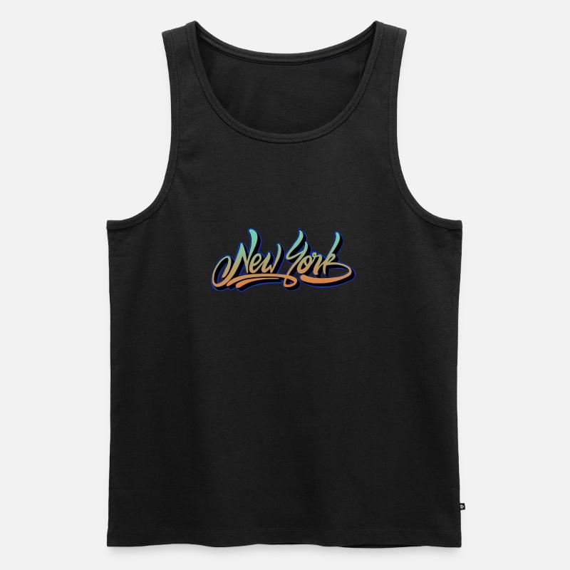 new york - Männer Premium Bio Tank Top - Schwarz