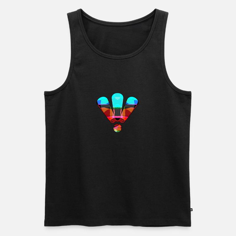 3 bunte Ausrufezeichen - Männer Premium Bio Tank Top - Schwarz