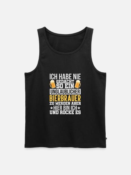 Unglaublicher Bierbrauer - Männer Premium Bio Tank Top - Schwarz