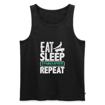 Gymnastics Turnen - Männer Premium Bio Tank Top - Schwarz - Vorne - Michal (187cm)