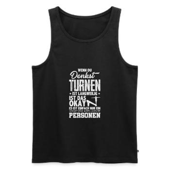Gymnastics Turnen - Männer Premium Bio Tank Top - Schwarz - Vorne - Michal (187cm)