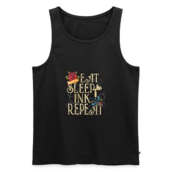 Tattoo Tattoo Tattooist Tattoo Artist - Men's Premium Organic Tank Top - black - Front - Michal (187cm)