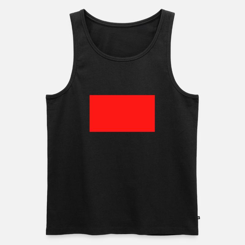 einfach rotes tshirt - Männer Premium Bio Tank Top - Schwarz