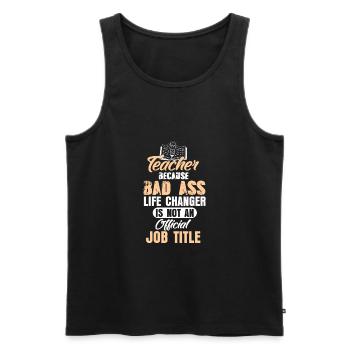 Teacher Teacher - Men's Premium Organic Tank Top - black - Front - AI Model Male 178 light (178cm)