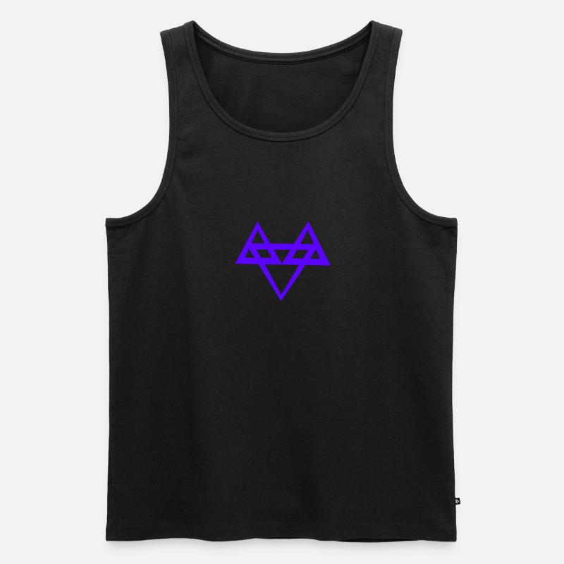 Neffex Blue Logo - Männer Premium Bio Tank Top - Schwarz