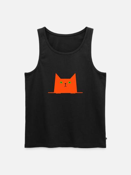funny cat - Men's Premium Organic Tank Top - black