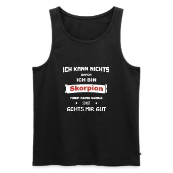 Astrologie Horoskop - Skorpion - Männer Premium Bio Tank Top - Schwarz - Vorne - Michal (187cm)