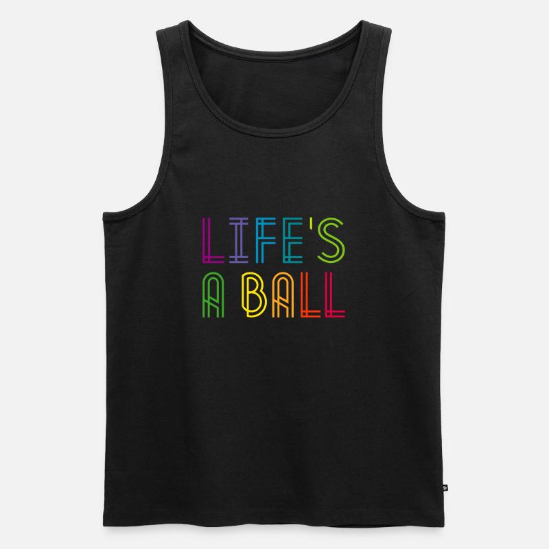 Leben seinen Ball - Männer Premium Bio Tank Top - Schwarz