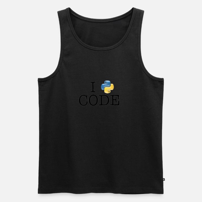 I love code - Python - Débardeur bio Premium Homme - noir